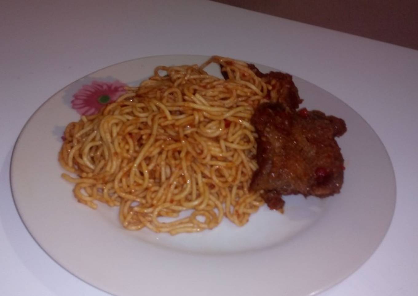 Jollof spaghetti