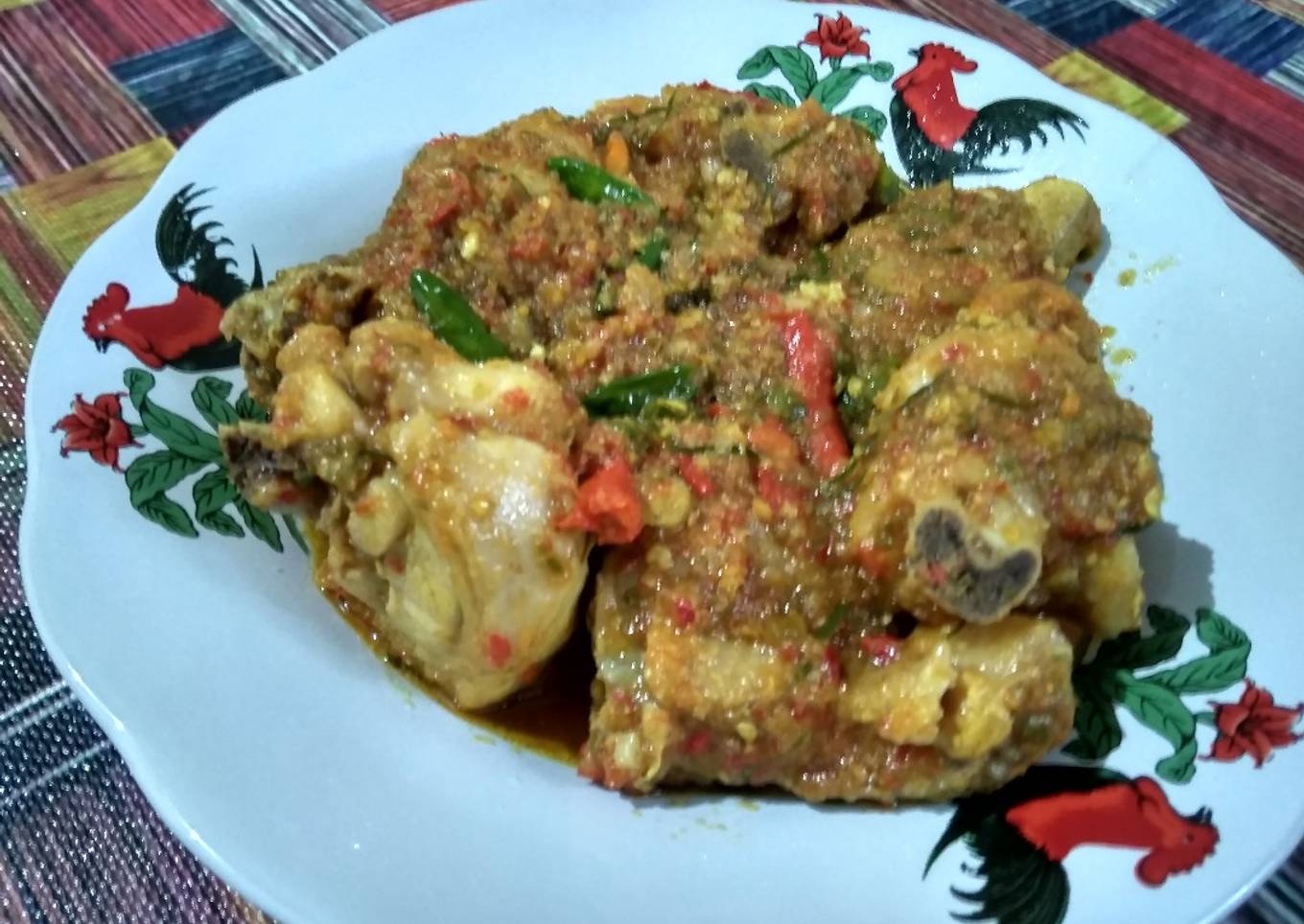 Ayam rica-rica pedas simple