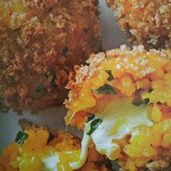 A picture of Un-Fried Rice Balls "Arancini" by Rocco Dispirito pg. 72.
