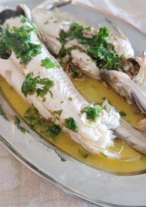Φωτογραφία της συνταγής Μπακαλιάρος στο grill με λαδολέμονο