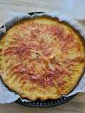 Tarte normande et pralines roses
