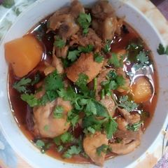 A picture of Chicken Aloo Gravy.