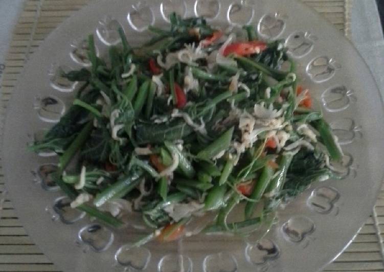 Cara Gampang mengolah Tumis Pucuk Waluh (Sayur daun labu), Enak Banget
