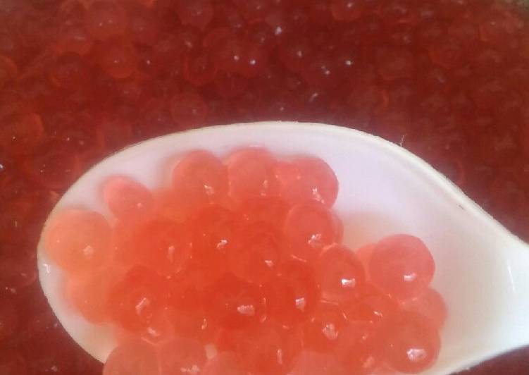 Cara termudah untuk Memasak LezatTips Sagu Mutiara Mulus, Kenyal, No Bintik Putih (5:30:10)