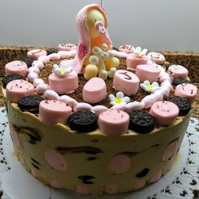 Torta helada dulce de leche, oreo y malvaviscos para babyshower Receta de  Lorena Bertoni ?- Cookpad
