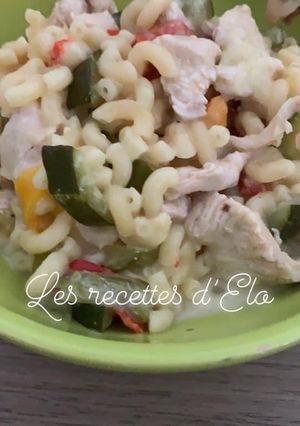 Une photo de Coquillettes poulet crème au Cookeo