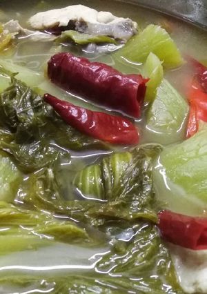 Foto resep Sup asam pedas ayam kay choi