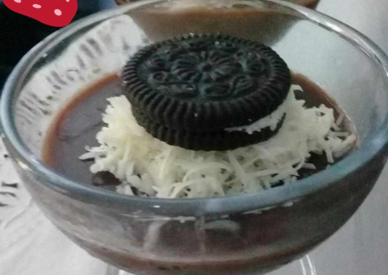 Puding coklat keju.