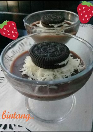 Foto resep Puding coklat keju.