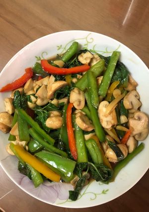 彩椒蘑菇 的食譜成品照片
