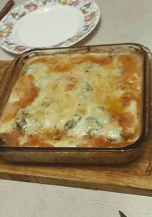 Una foto de Brócoli con salsa bechamel (blanca)