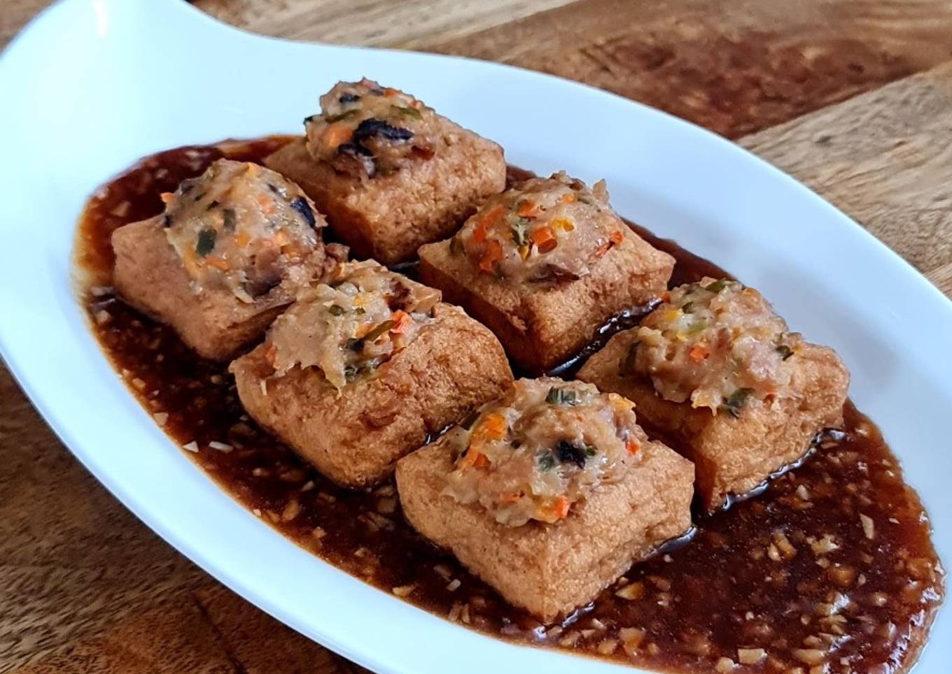 Tahu Isi Kukus saus Tiram