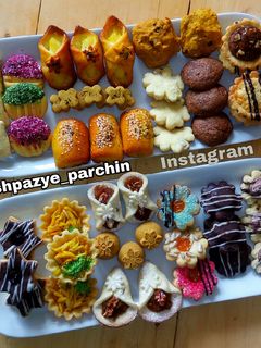 عکسی از دستور شیرینیهای بدون فر من در یک نگاه😊👆 🌸