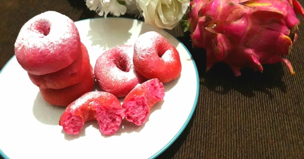 233 resep  donat  buah naga doughnut dragon fruit enak dan 