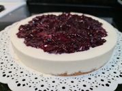 Una foto de cheesecake sin horno facil