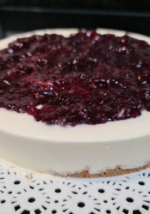 Una foto de Cheesecake a mi manera, sin cocción, rápida y fácil
