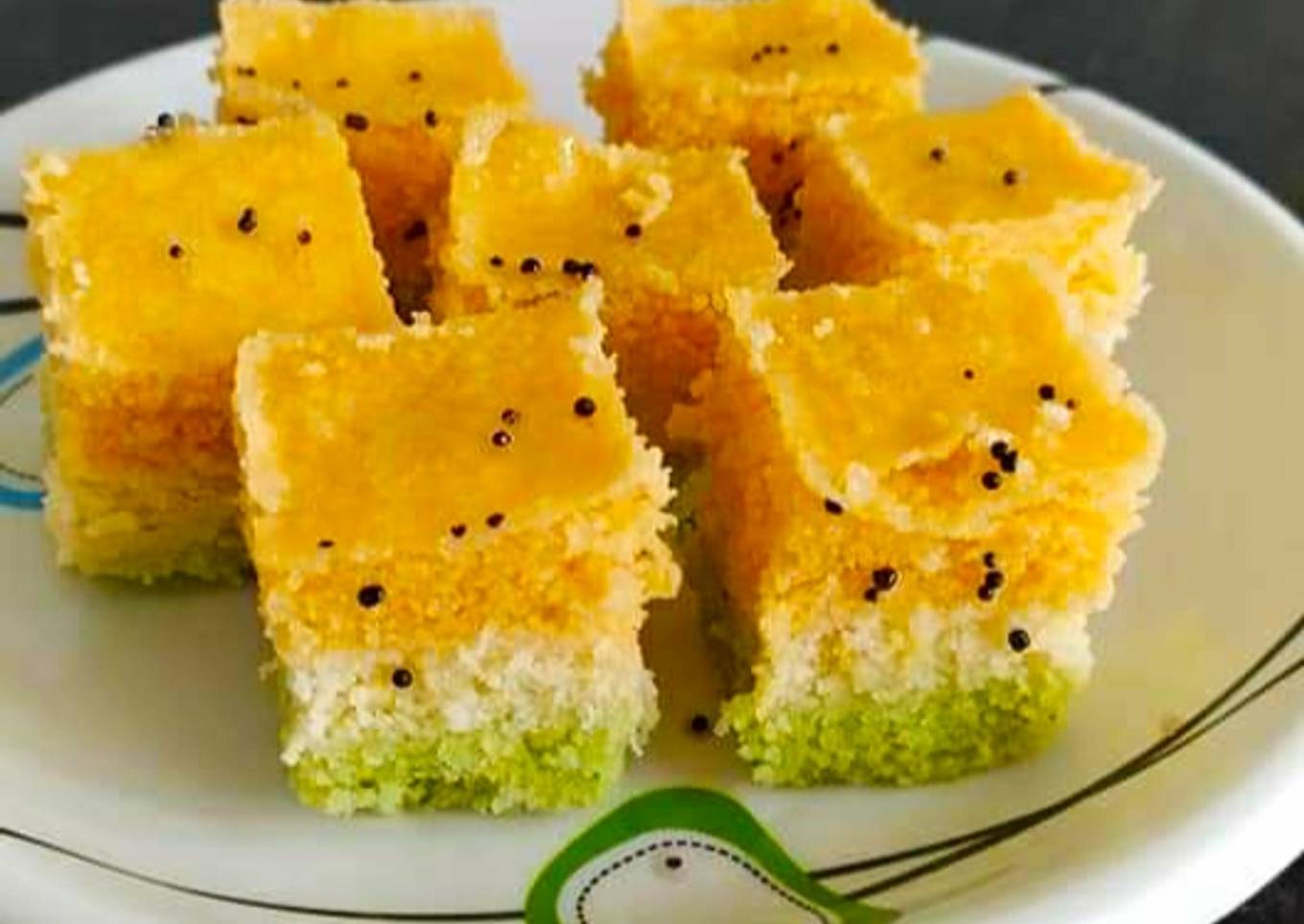 Tricolour Semolina Dhokla