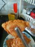 Karipap paratha bersama inti sardin + kentang + labu kuning