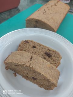 Una foto de Budín de banana integral
