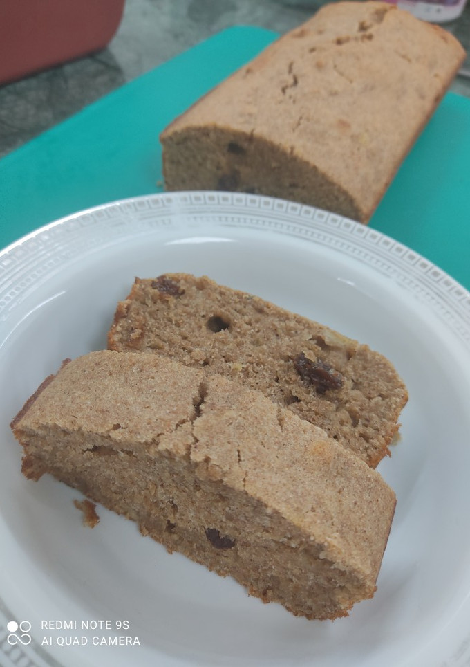 Una foto de Budín de banana integral