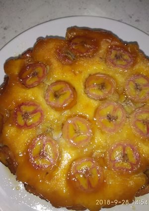 A picture of Banana maple upsidedown cake.