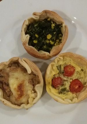 Una foto de Canastitas de zapallitos, espinaca o atún