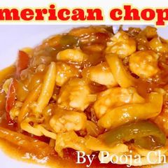 A picture of American Chopsuey with Prawns.
