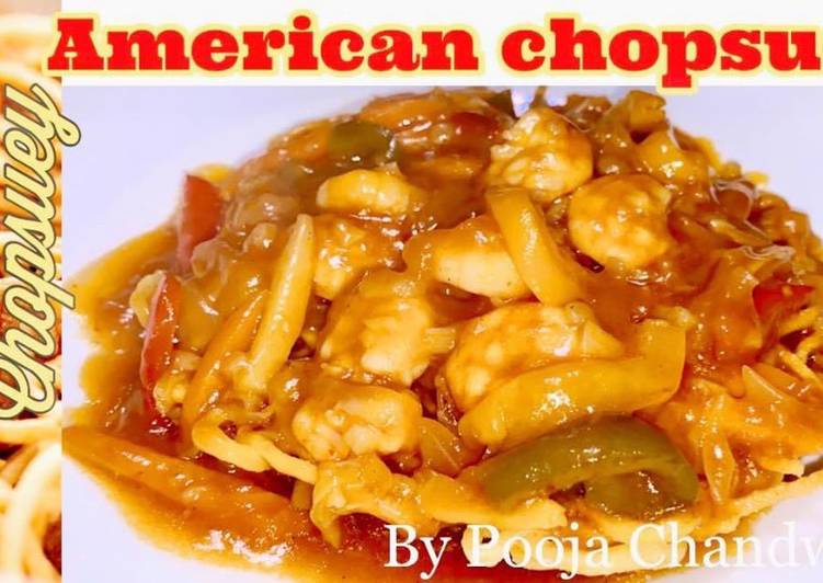 American Chopsuey with Prawns