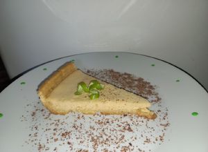 Una foto de Tarta con relleno de queso
