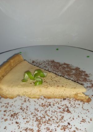 Una foto de Tarta con relleno de queso