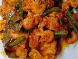Udang + tahucina + kacang panjang, BALADO