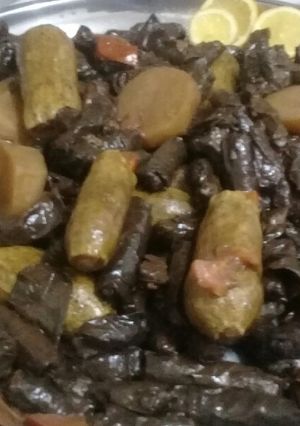 صورة لوصفة دوالي وكوسا مع بعض 😋😋😋