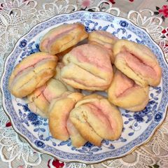 A picture of Pink Cream Cheese Cookies.