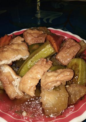 Hình của món Đậu hũ kho thập cẩm.