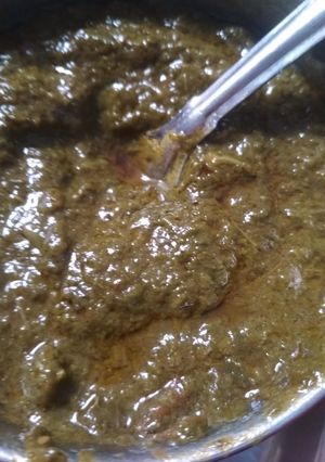 A picture of Dhaba style Sarso ka saag.