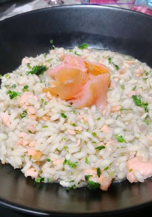 Foto di Risotto con salmone affumicato