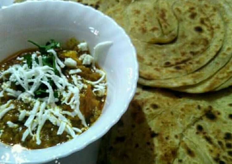 Easiest Way to Prepare Speedy Paneer with lacha paratha
