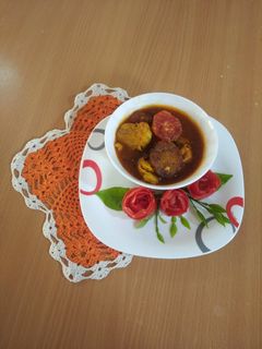 عکسی از دستور خوراک مرغ و بادمجان حرفه ای 😋