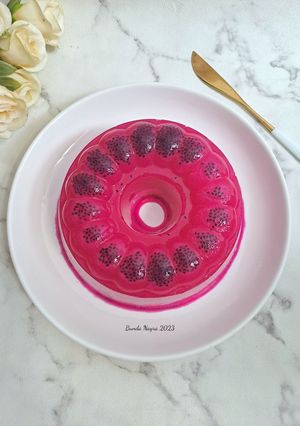 Foto resep Puding Santan Buah Naga