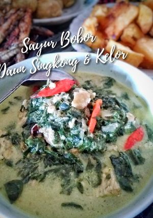 Foto resep Sayur Bobor Daun Singkong & Kelor