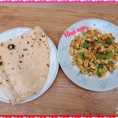 A picture of Spicy Egg With Roti.