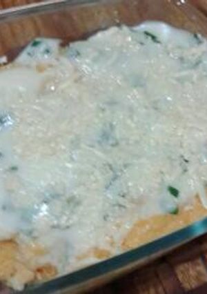 Una foto de Polenta al verdeo