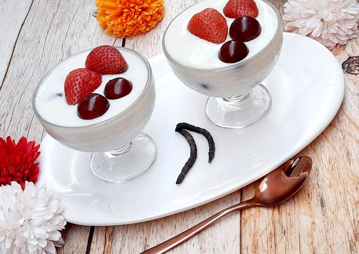 Milk and coconut pudding
