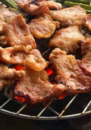 Hình của món Bí kíp ướp vú heo nướng chao siêu ngon.