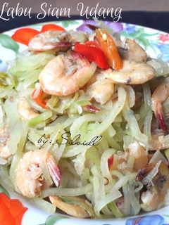 Foto resep Tumis Labu Siam Udang Sederhana