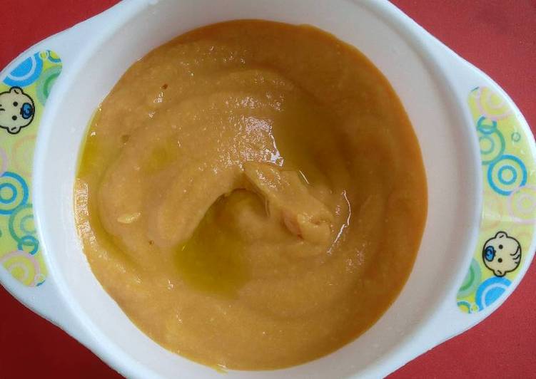Resep MPASI 7m+ : Wortemcha (Wortel,Tempe,Kabocha)+evoo, Bisa Manjain Lidah