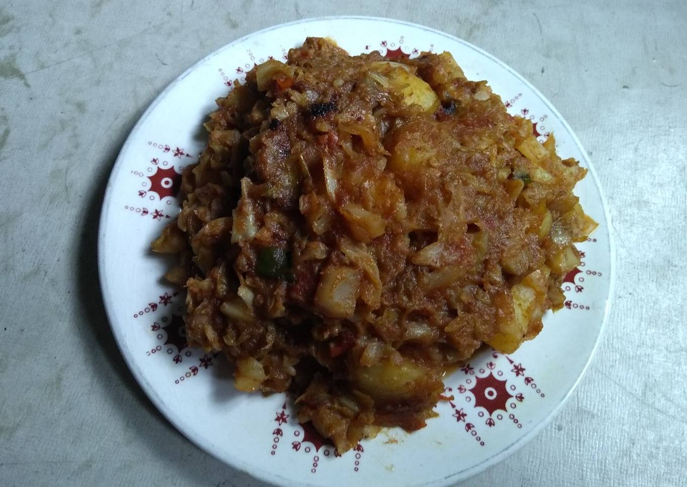 Cabbage Potatoes stir fry