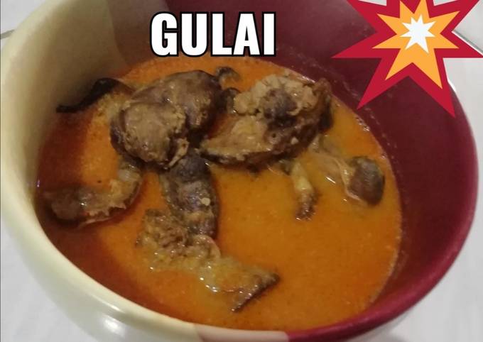 Hati ayam kuah gulai