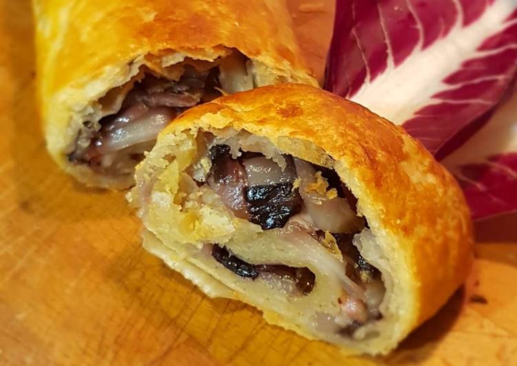 Strudel al radicchio speck e provolone ♡