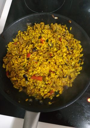 Una foto de Arroz con carne picada